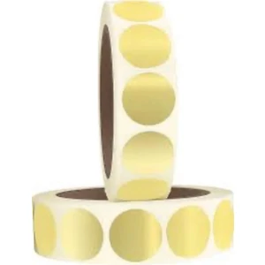 Es Barkod Boş Yapışkanlı Kuşe Gold Renk Etiket 50MM Çap