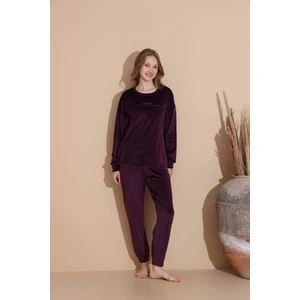 Baskılı Kadife Pijama Takımı