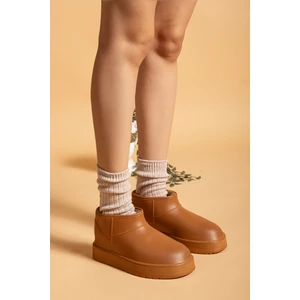 Kadın Su Geçirmez Kürklü Soğuk Havaya Dayanıklı Kaymaz Eva Taban Yağmur ve Kışlık Bot