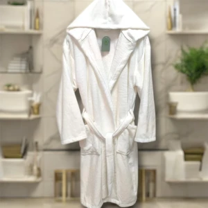 Mysoft Home Triga Kapüşonlu Bornoz %100 Pamuk