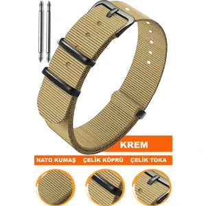  18mm-20mm-22mm-24mm saatlerle uyumlu nato kumaş tekstil saat kordonu kayışı n32nyl1b-c