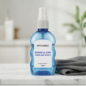 50 ml Ekran ve Cam Temizleme Spreyi | Iz Bırakmayan Temizlik | Telefon, Tablet, Laptop ve Tv Uyumlu | Anti-Statik, Hızlı Kuruyan | Sprey Başlık