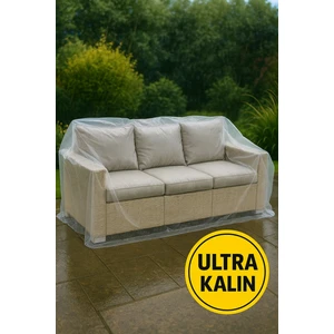 Ultra Kalın 3 Kişilik Bahçe Koltuk Koruma Örtüsü Yağmur Geçirmez Koltuk Mobilya Naylonu 330X180