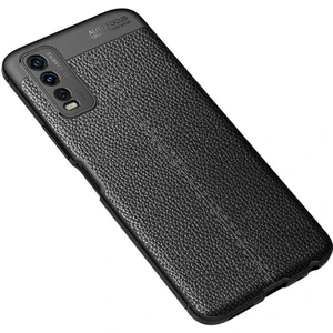 Vivo Y11S Kılıf Tcmk Niss Silikon Kapak-Siyah