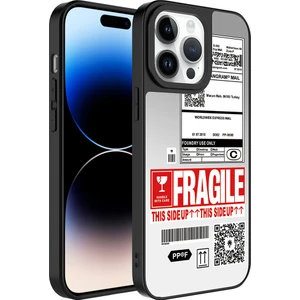 Apple iPhone 14 Pro Kılıf Aynalı Desenli Kamera Korumalı Parlak Tcmk Mirror Kapak-Fragile