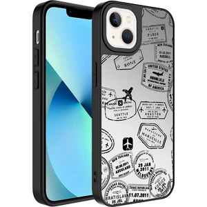 Apple iPhone 13 Kılıf Aynalı Desenli Kamera Korumalı Parlak Tcmk Mirror Kapak-Seyahat