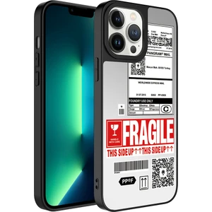 Apple iPhone 13 Pro Max Kılıf Aynalı Desenli Kamera Korumalı Parlak Tcmk Mirror Kapak-Fragile