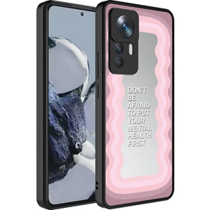 Xiaomi Mi 12T Kılıf Aynalı Desenli Kamera Korumalı Parlak Tcmk Mirror Kapak-Ayna