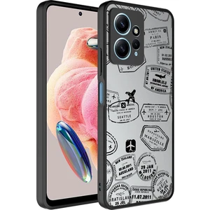 Xiaomi Redmi Note 12 4g Kılıf Aynalı Desenli Kamera Korumalı Parlak Tcmk Mirror Kapak-Seyahat