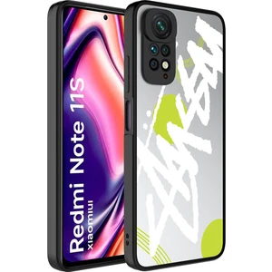 Xiaomi Redmi Note 11S Global Kılıf Aynalı Desenli Kamera Korumalı Parlak Tcmk Mirror Kapak-Yazı