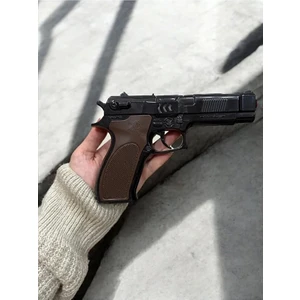 Yıldırım Oyuncak Metal Gonher Silah 20 cm Mantar Kapsül Atan Tabanca Gonher 144 Adet Kapsül Hediyeli