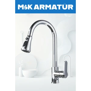 Krom Spirelli Lüx Eviye Batryası Çeşmesi