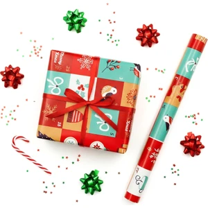 70X100 Yılbaşı Temalı Hediye Paketleme Kağıdı - 2'li Paket - M16