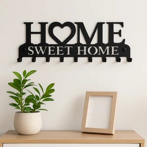 Dekoratif Metal Anahtarlık Askılığı | Giriş Için “home Sweet Home” Tasarımı