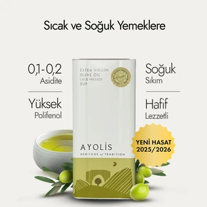Premium Chef Ayvalık Zeytinyağı 5 lt Yüksek Polifenollü Soğuk Sıkım Natürel Sızma Zeytinyağı