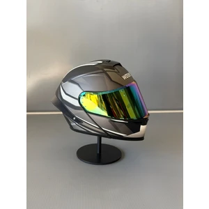 WS-202 Güneş Vizörlü Çene Açılır Kask Mblack L1 (Renkli Vizörlü)