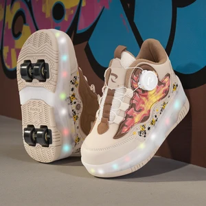 Çocuk Patenli  Işıklı Çıkarılabilir 4 Tekerlekli Spor Ayakkabı