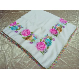 ve Reyhan El Emeği Iğne Oyası Yazma , Fular ,yemeni, Mevlit Örtüsü ,hediyelik 4 Kenarı Oyalı