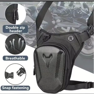 Newish Polo Unisex Ayarlanabilir Askılı Kulaklık Şarj Kablo Çıkışlı Motorcu Bel Bacak Çantası - Port Bag