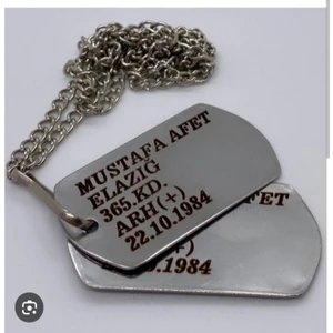 Ayso Kozmetik Askeri Künye Çelik Askeri Künye