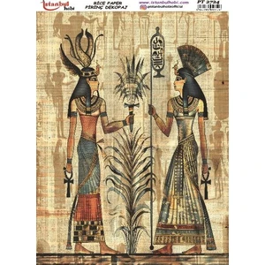 E Hobici Pirinç Dekopaj Kağıdı 30X42CM PT-2724 Antik Mısır
