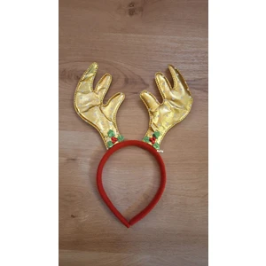 Yeni Yıl Yılbaşı Taç Geyiği Sevimli Geyik Boynuzları Gold Geyik Taç Yetişkin Çocuk