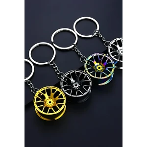 Hediyelik Jant Anahtarlık, Araç Oto Aksesuar 3D Metal Anahtarlık, Renkli Jant Anahtarlık