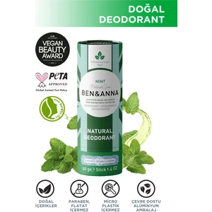 Ben & Anna Mint Natural Deodorant Stick 40 G