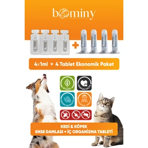 Kedi Köpek Iç Dış Parazit 4 Adet 1 Ml Dış Parazit 4 Adet İç Parazit Tablet
