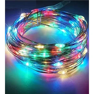 Brokoli Home Ev Balkon ve Parti Için 10 Metre Animasyonlu Renkli Pilli Peri LED 8 Modlu Yılbaşı Süsü Işık