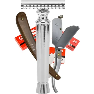 S2 Full Metal Manuel Tıraş Makinesi + U5 Mekanizmalı Ustura + 5 Adet Yaprak Jilet