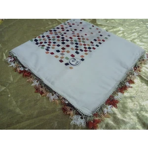 ve Reyhan El Emeği Iğne Oyası Yazma , Fular ,yemeni, Mevlit Örtüsü ,hediyelik 4 Kenarı Oyalı