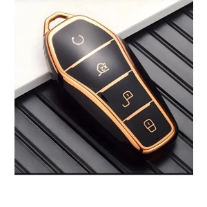 Autohan Keys Byd Atto 3, Seal U Anahtar Kılıfı Siyah Gold Altın