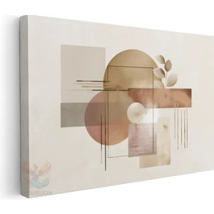 Yatay Kanvas Tablo Modern Geometrik Boho Modern Duvar Tablosu Kanvas Salon Ofis Tablosu