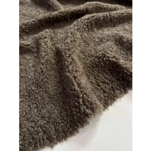 Kumaş Sever Kahve Rengi Teddy Peluş Kumaş Metrelik Çift En 150 cm Kaban Ceket Yelek