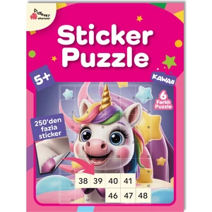 Sticker Puzzle - Kawaii, Çıkartmalı Yapboz Etkinlik kitabı