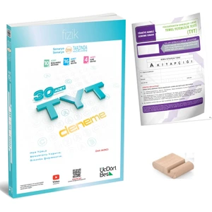 ÜçDörtBeş Yayınları Tyt Fizik Deneme / 30 Branş Deneme Üçdörtbeş - 345 / Yks 2026 + Tyt Deneme+Telefon Tutucu