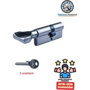 Daf Kilit Kapı Göbegi Barel 68 Mmtopuzlu 3 Anahtar