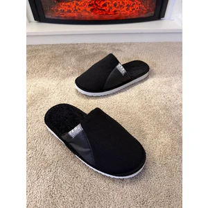 Erkek Sessiz Taban Çok Yumuşak ve Hafif Içi Yünlü Peluş Ev Terliği