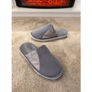 Erkek Sessiz Taban Çok Yumuşak ve Hafif Içi Yünlü Peluş Ev Terliği