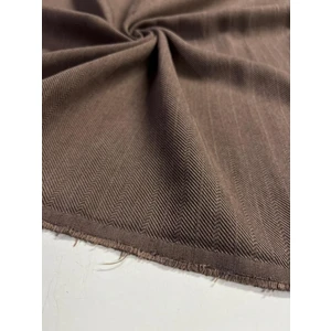 Kumaş Sever Kahve Rengi Taşlanmış Keten Kumaş Çift En 150 cm Elbise Etek Gömlek Ceken Pantolon Takım Giyim