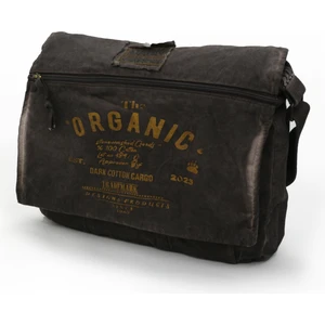 Dark Cotton 8128 Salaş Kanvas Omuz Postacı Koyu Kahverengi 15.6" Laptop Okul Seyahat Günlük Vintage Pamuk Çanta