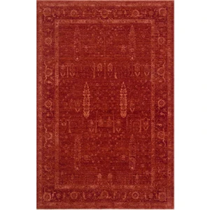 Kalesta Halı Harmoni 03 Red Vintage Eskitme Desenli Yumuşak Dokulu Şık Mutfak Koridor Salon Halısı