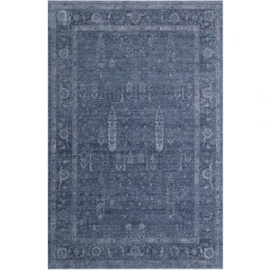 Kalesta Halı Harmoni 03 Navy Vintage Eskitme Desenli Yumuşak Dokulu Şık Mutfak Koridor Salon Halısı
