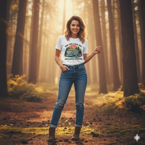 Oyuncu İşleri "good Vibes & Road Trips" Hippie Vw Otobüs Baskılı Pamuklu T-Shirt - Kamp ve Seyahat Severlere Özel!