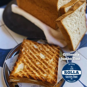 Glutensiz Jumbo Tost Ekmeği ( Laktozsuz Vegan ) (20 Dilim x 60GR) Rolla Gluten Free