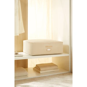 Ocean Home Textile Büyük Boy Bej Balıksırtı Baza Altı Yastık Yorgan Kazak Hurcu, Hurç 62x46x22 cm