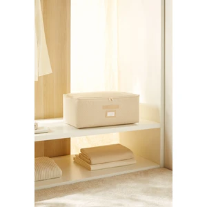 Ocean Home Textile Orta Boy Bej Balıksırtı Baza Altı Kazak Pike Battaniye Hurcu, Hurç 52x28x21 cm