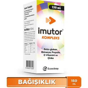Imutor Kompleks Şurup 150 ml Beta-glukan, Ekinezya, Propolis, C Vitamini ve Çinko