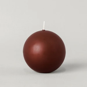 Basic Çap 8 cm Yuvarlak Mum Kahve